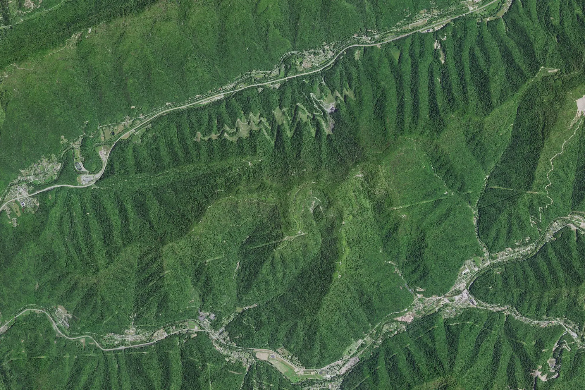 Aerial view of Harlan ATV Park