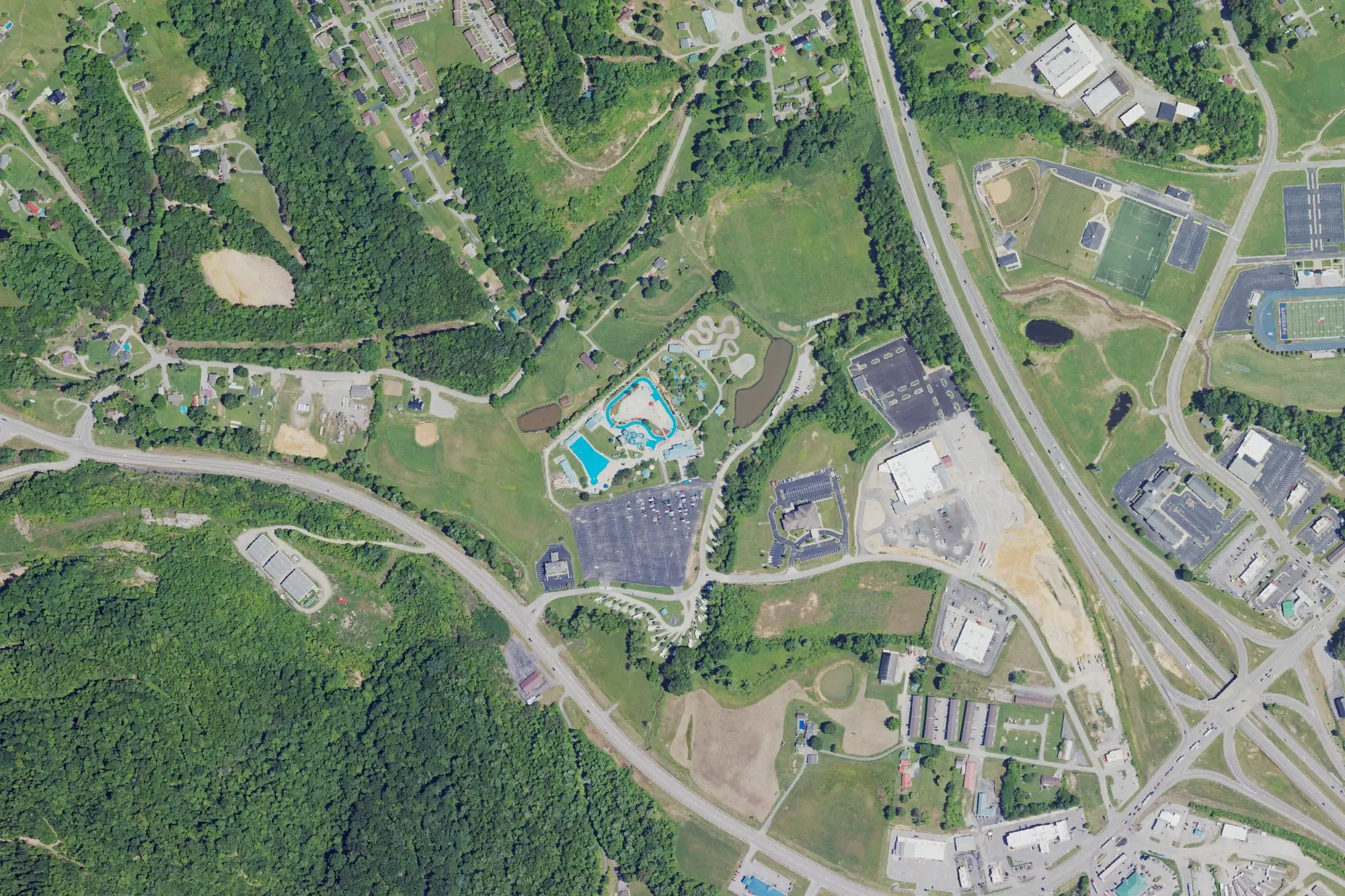 Aerial view of Hal Rodgers Waterpark
