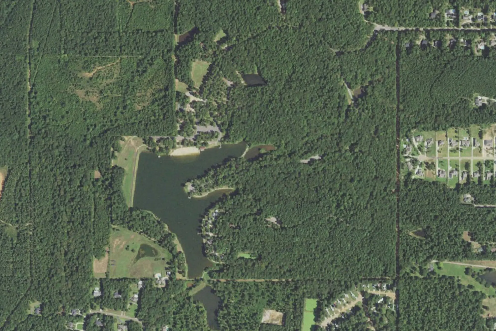 Aerial view of Lincoln Parish Park