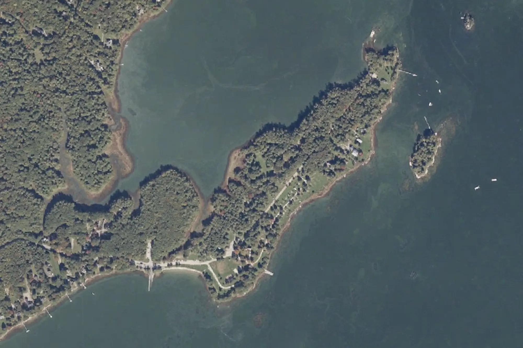 Aerial view of Winslow Park and Campground
