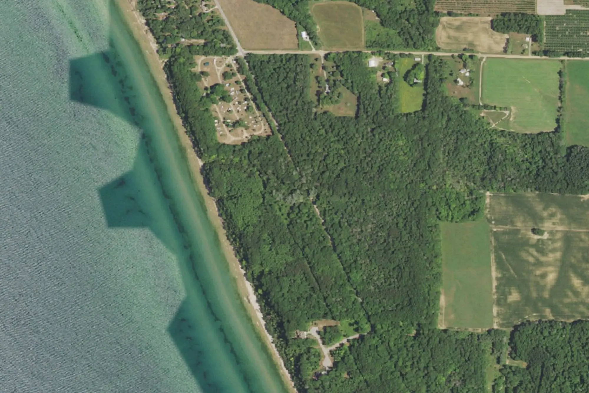 Aerial view of Claybanks Township Park