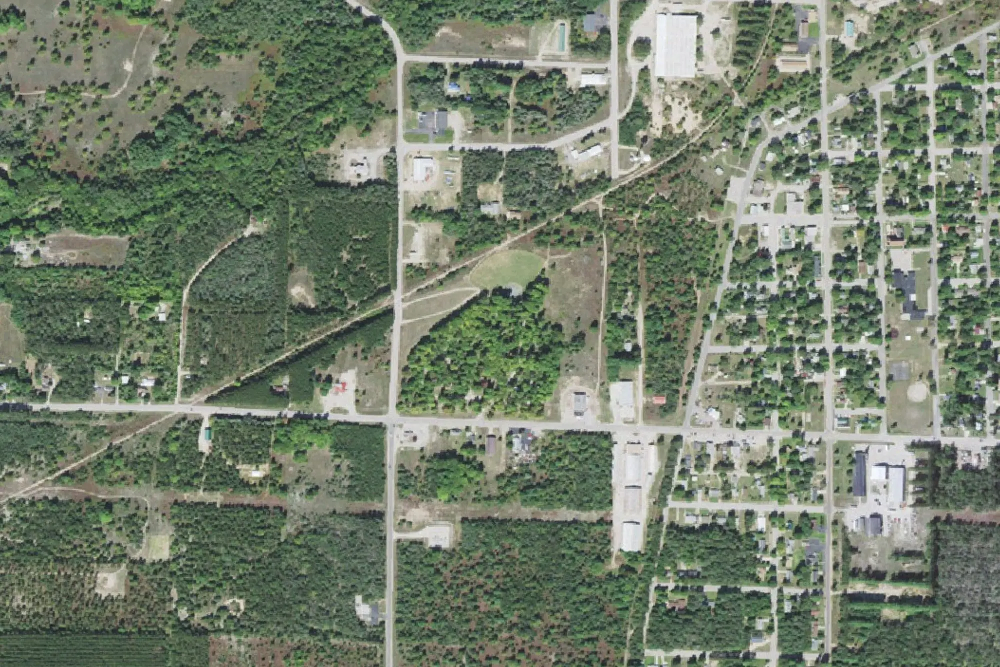 Aerial view of Kaleva Roadside Park