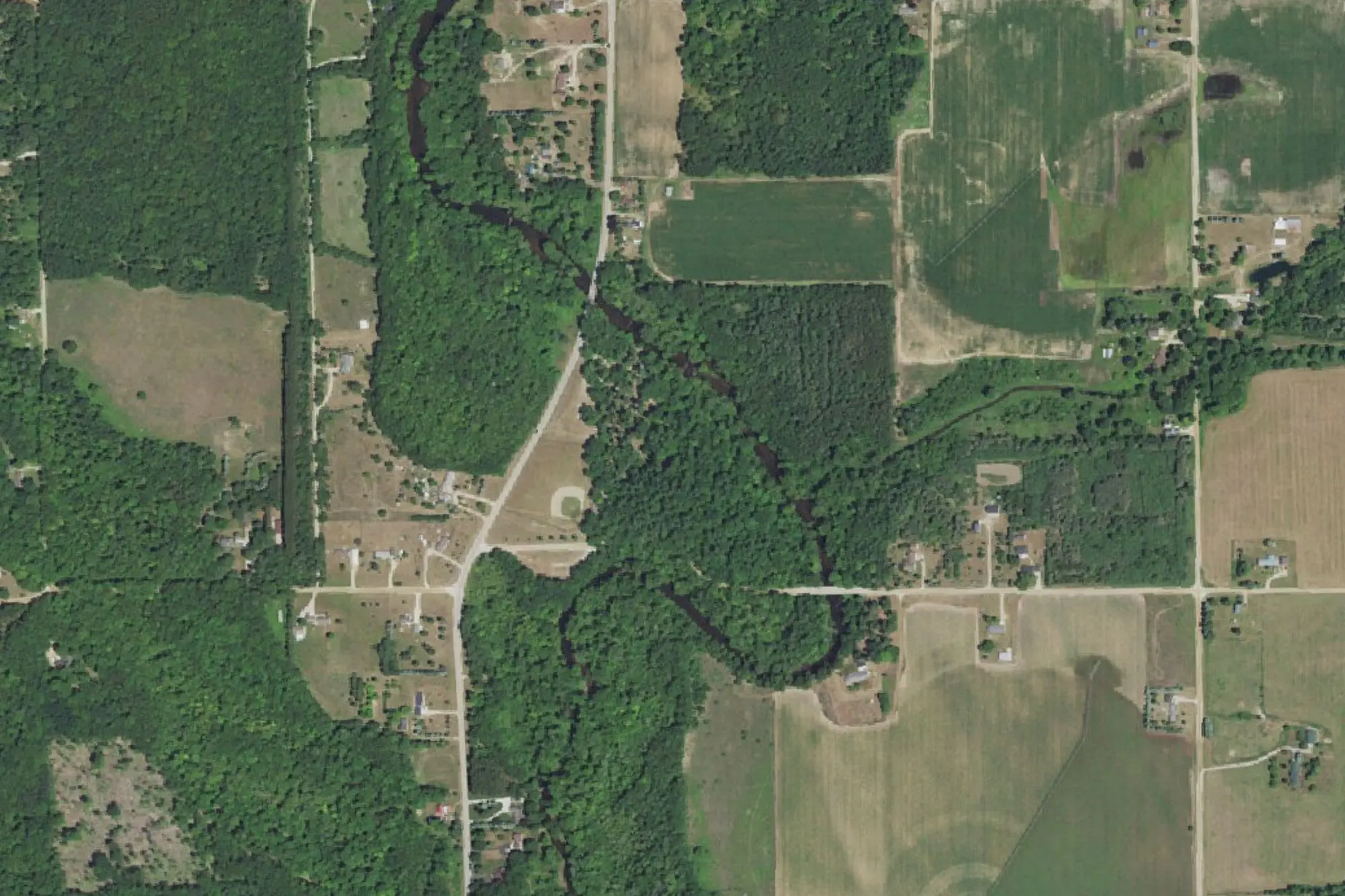 Aerial view of Lumber Jacks Park