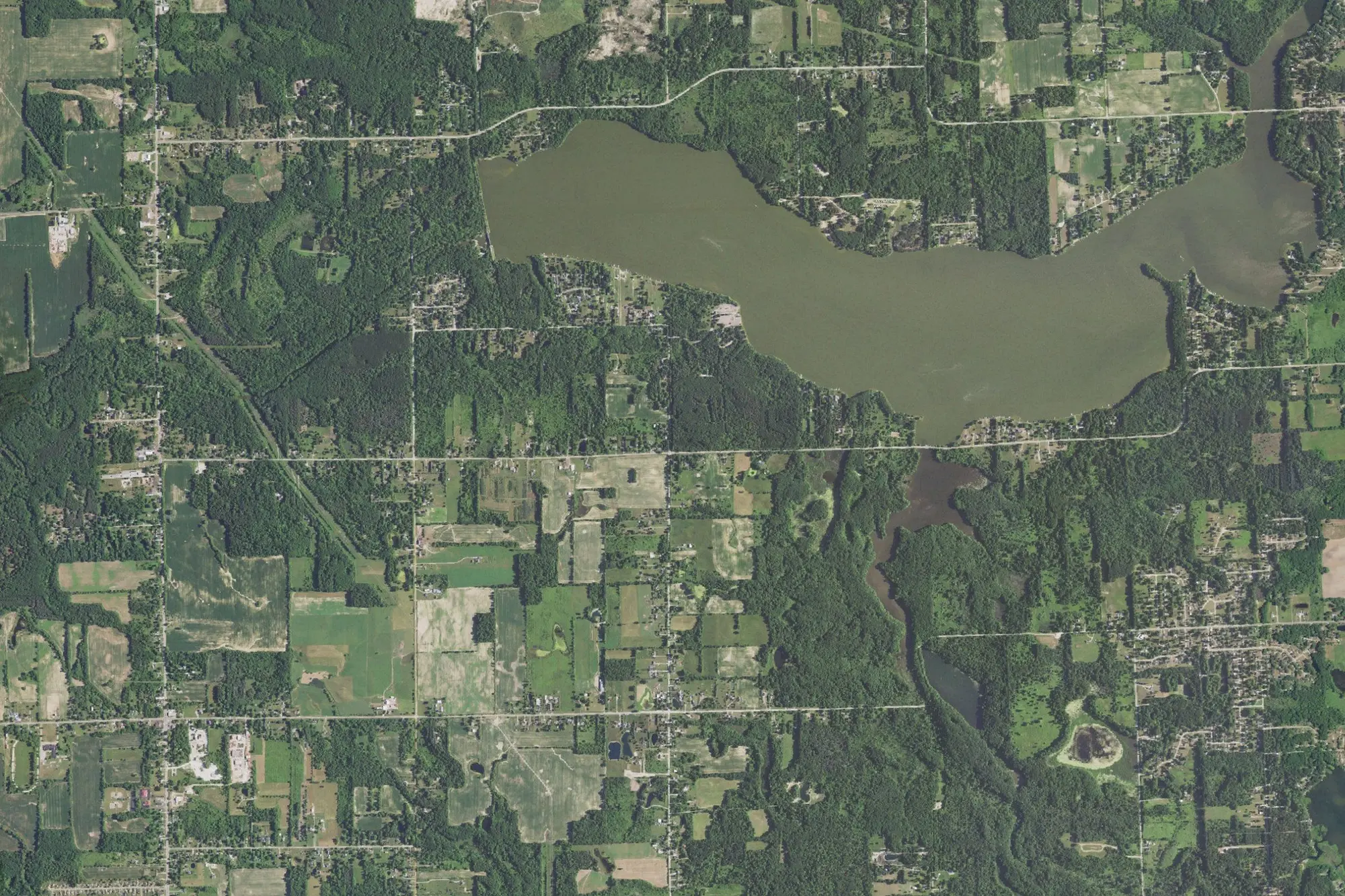Aerial view of Holloway Reservoir Regional Park