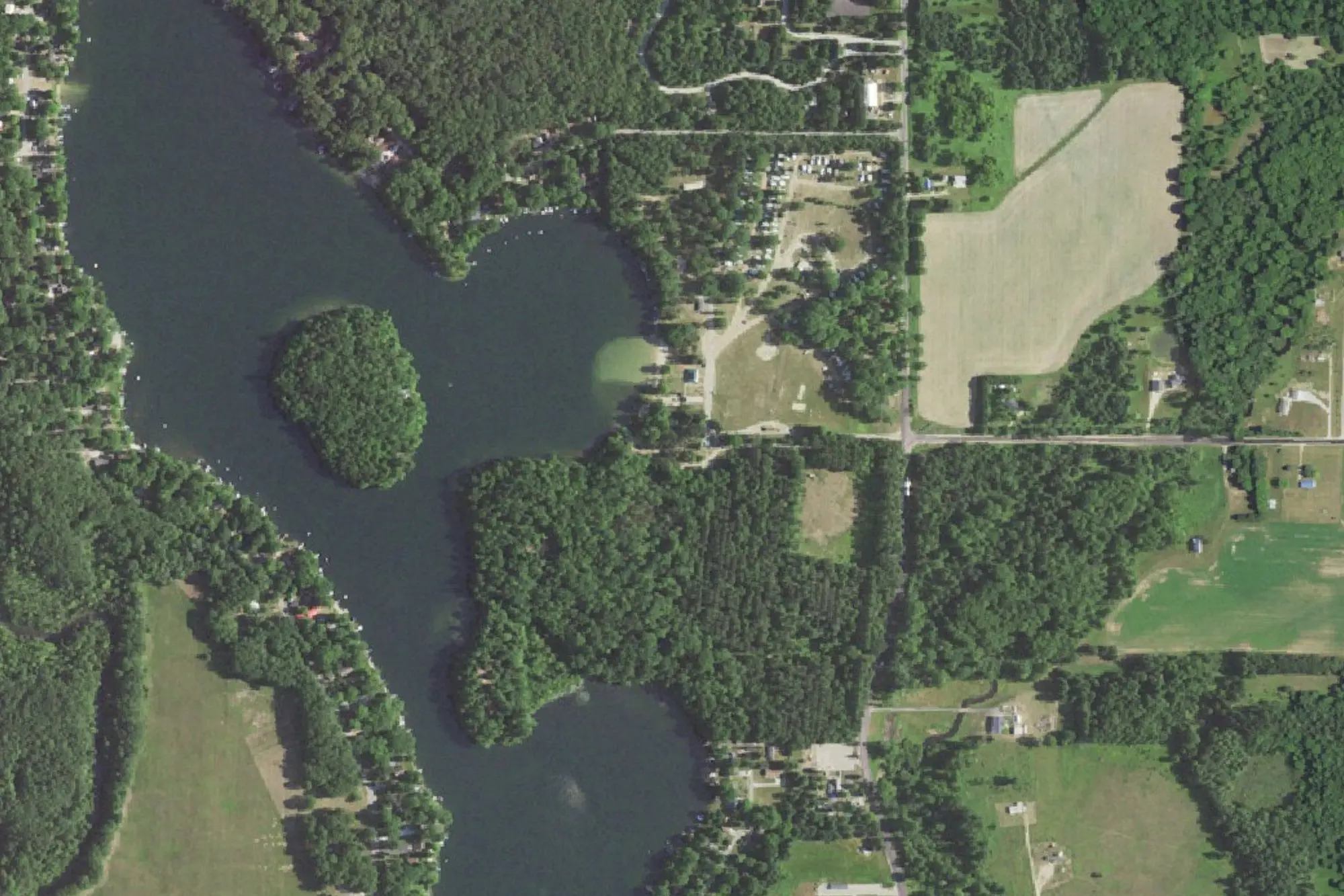 Aerial view of School Section Lake Park