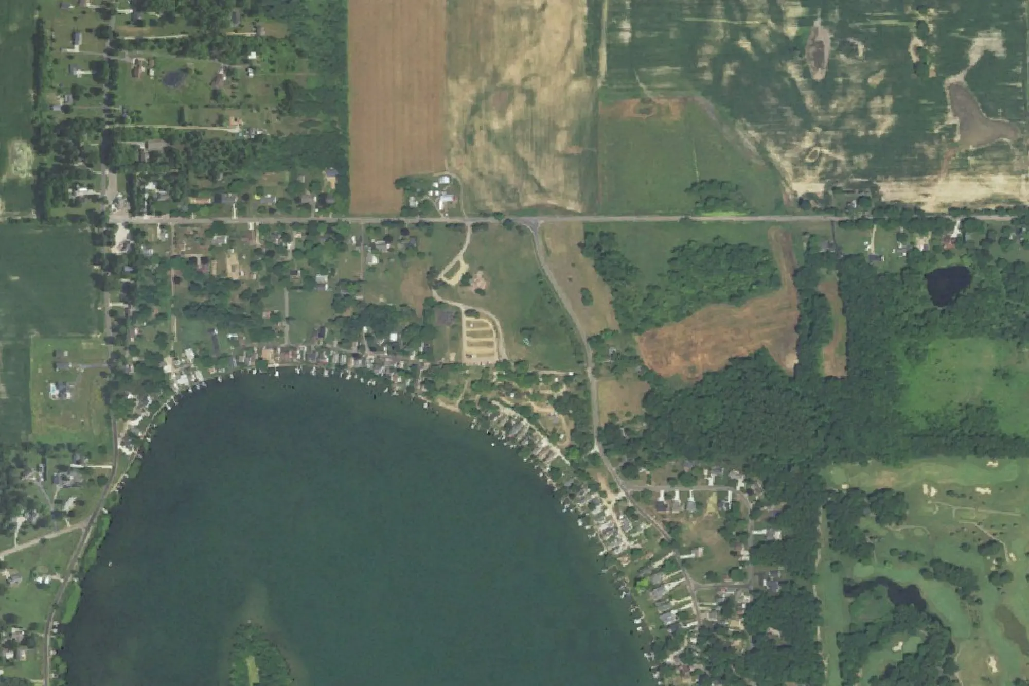 Aerial view of Pleasant Lake Park