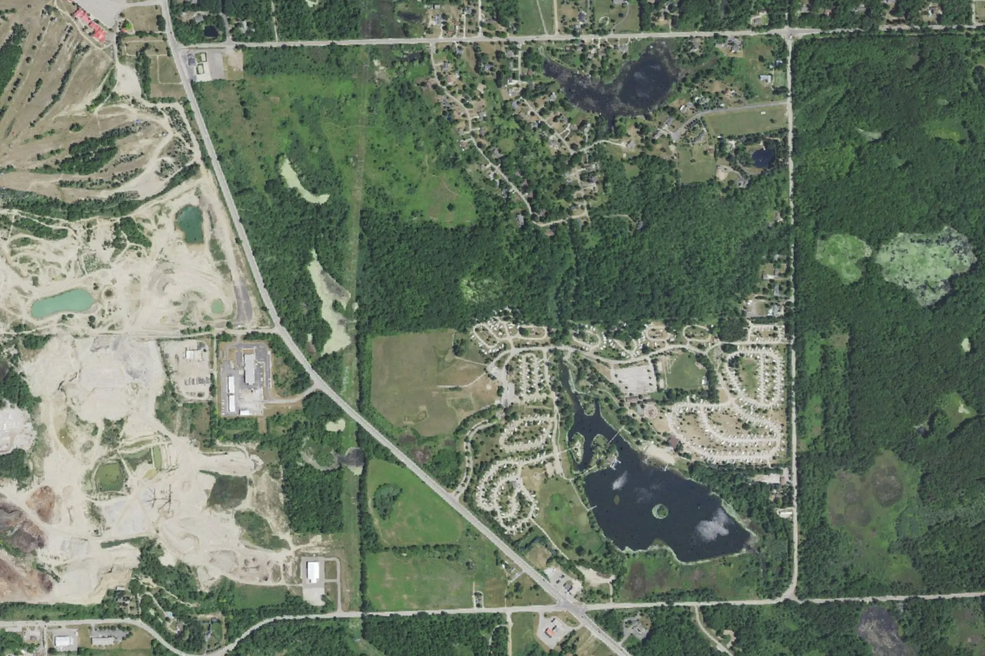 Aerial view of Groveland Oaks County Park