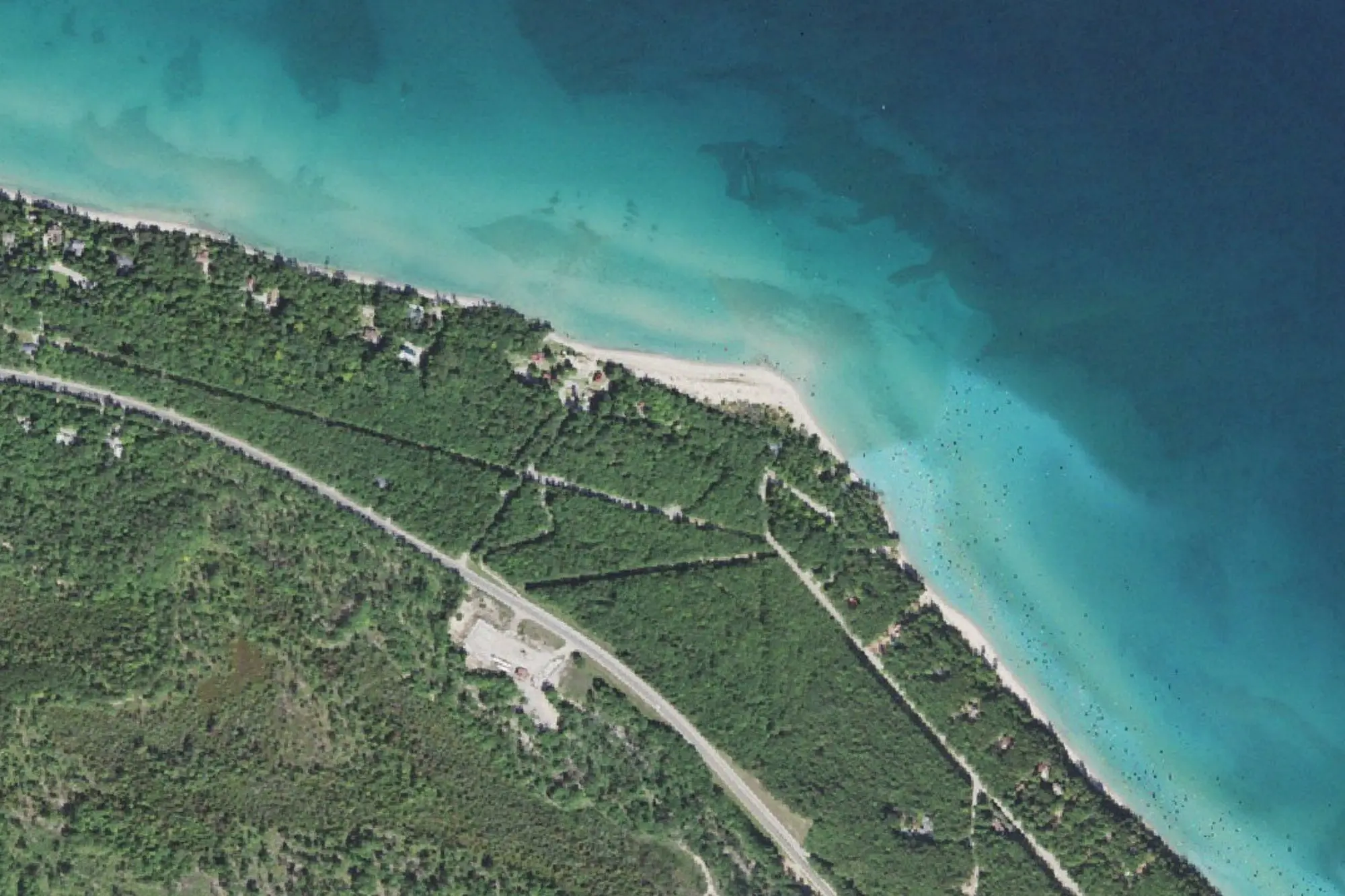Aerial view of Forty-Mile Point Park