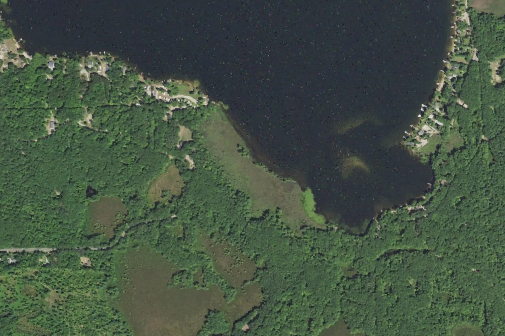 Aerial view of Crooked Lake County Park