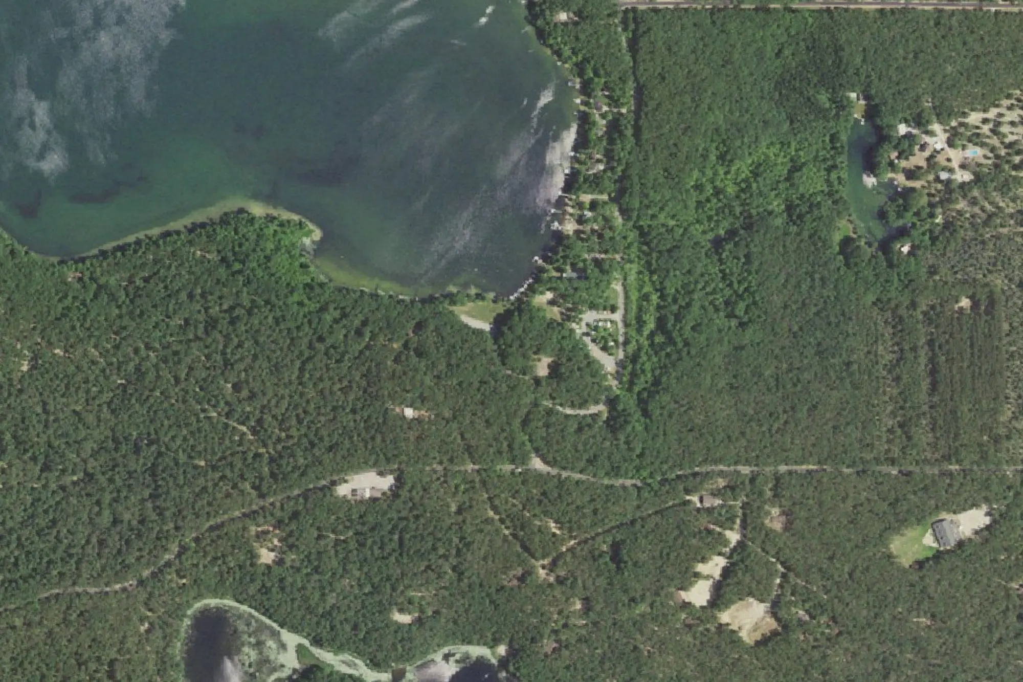Aerial view of Blue Lake Park