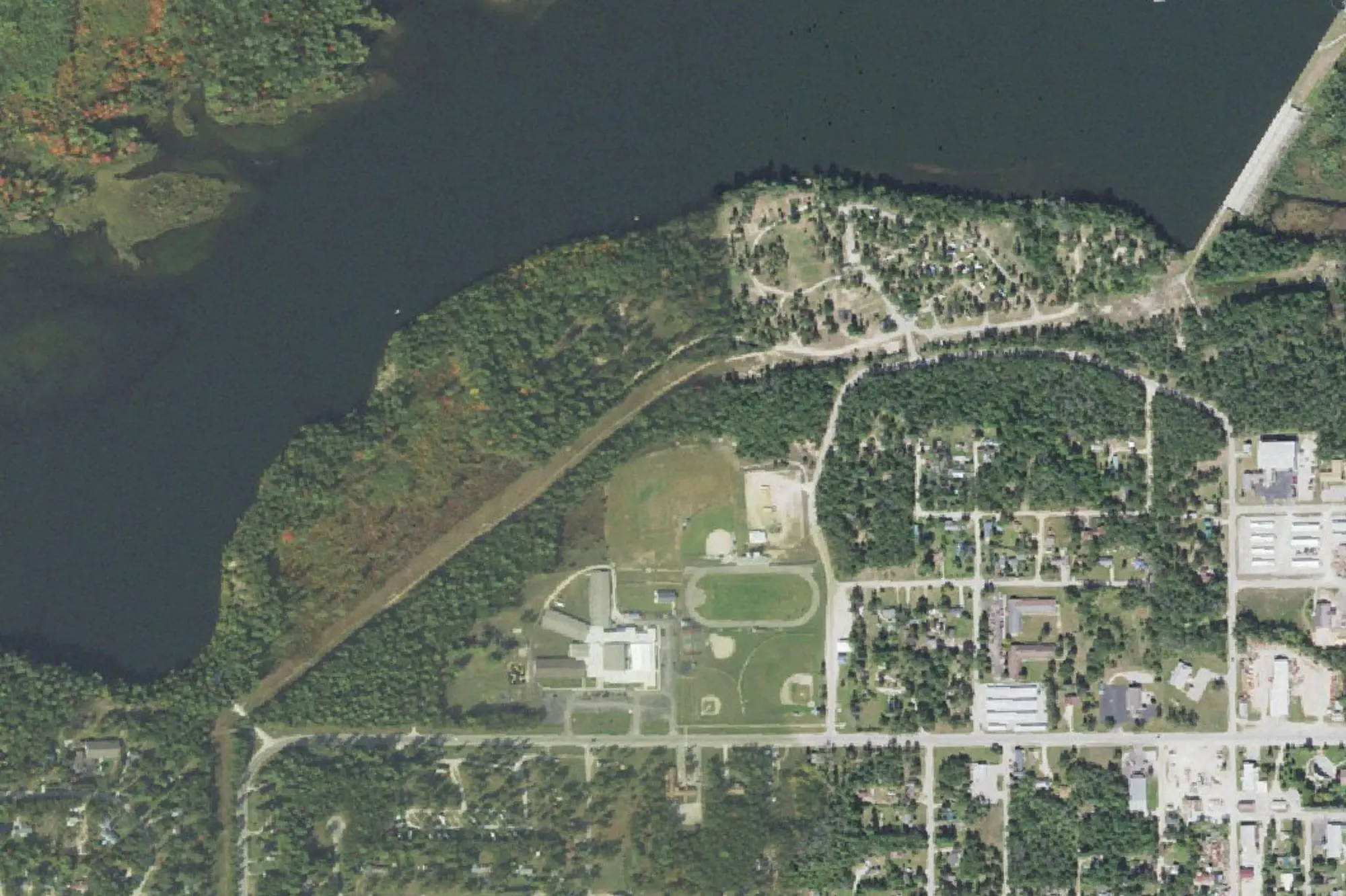 Aerial view of Oscoda County Park
