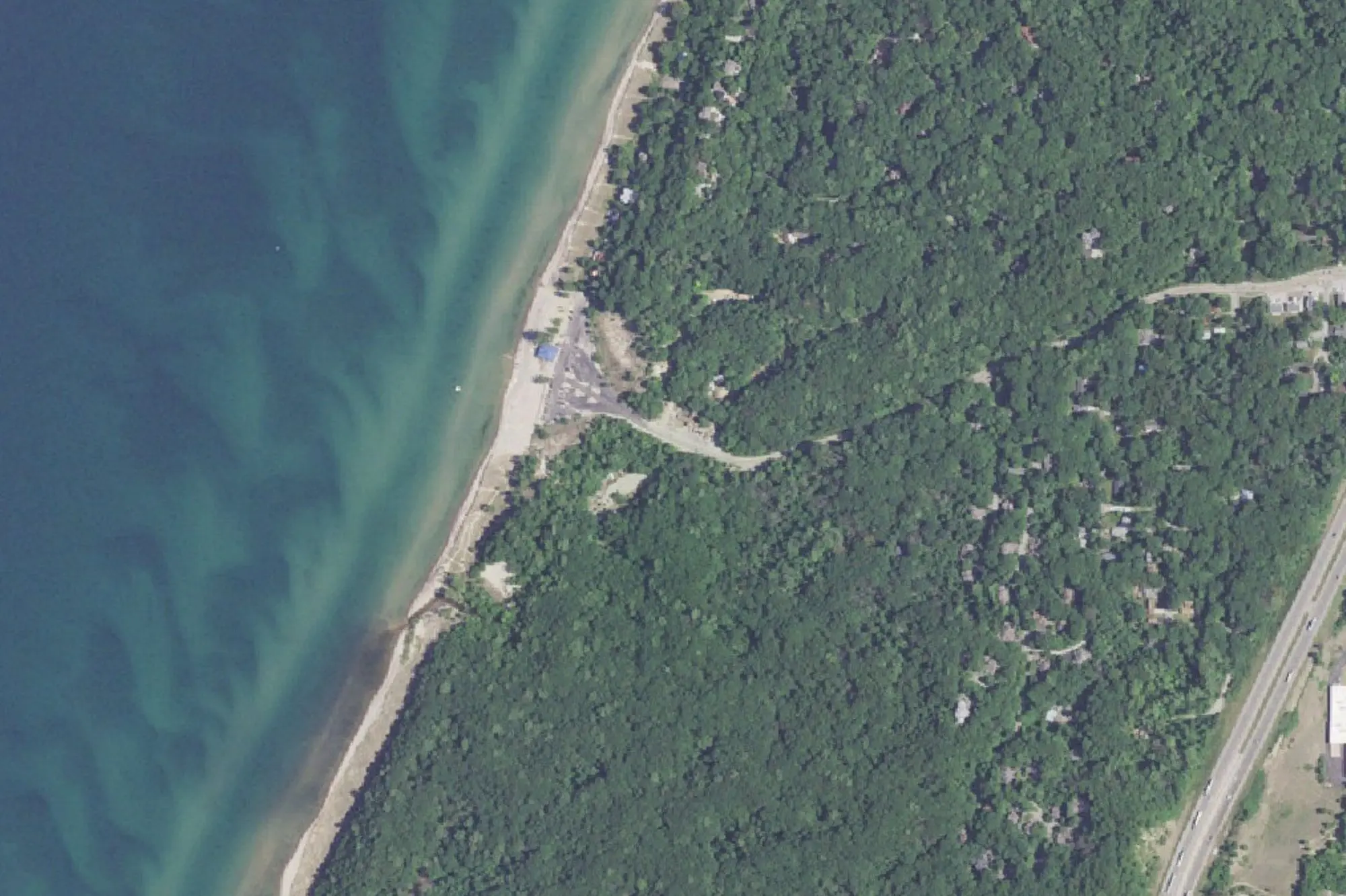 Aerial view of Weko Beach Park