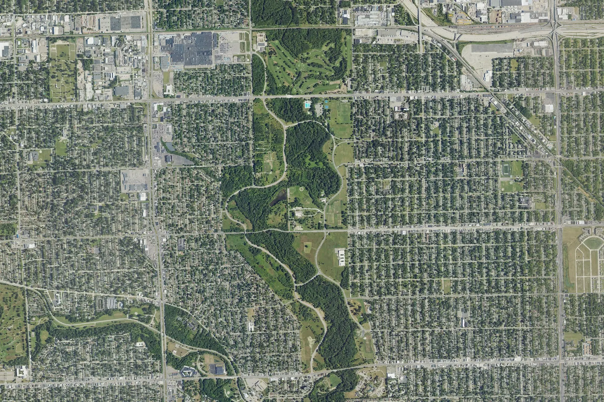 Aerial view of Rouge Park