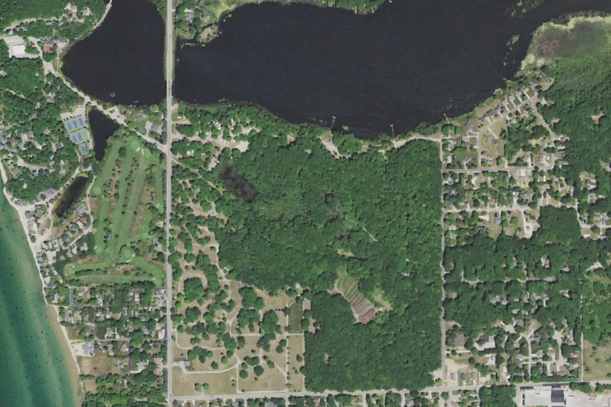 Aerial view of Cartier Park