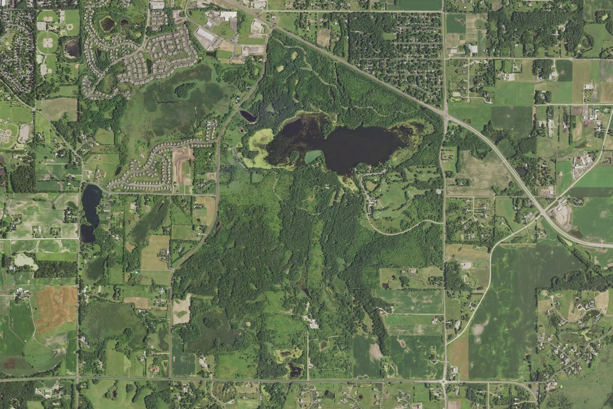 Aerial view of Cleary Lake