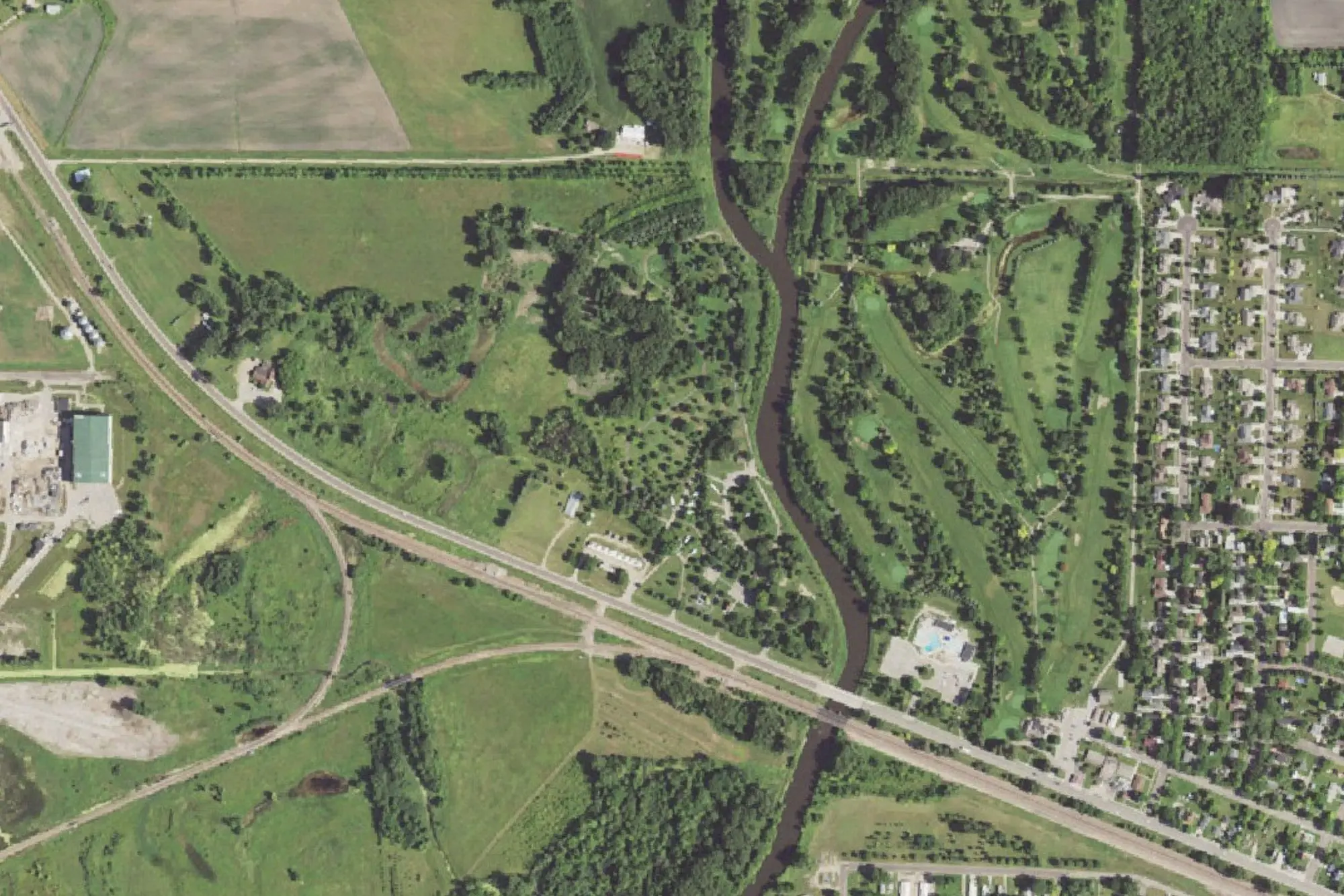 Aerial view of Ambush Park