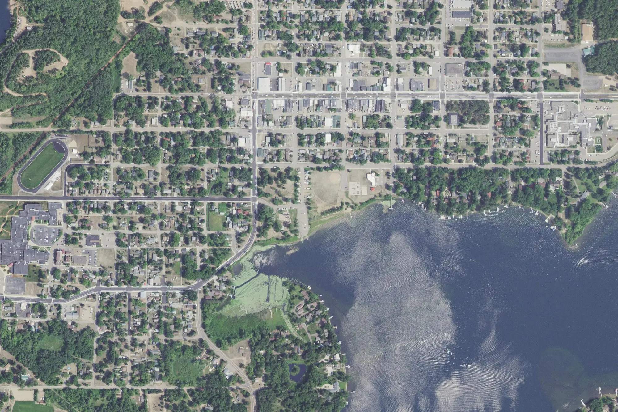 Aerial view of Crosby Memorial Park/Franklin Park