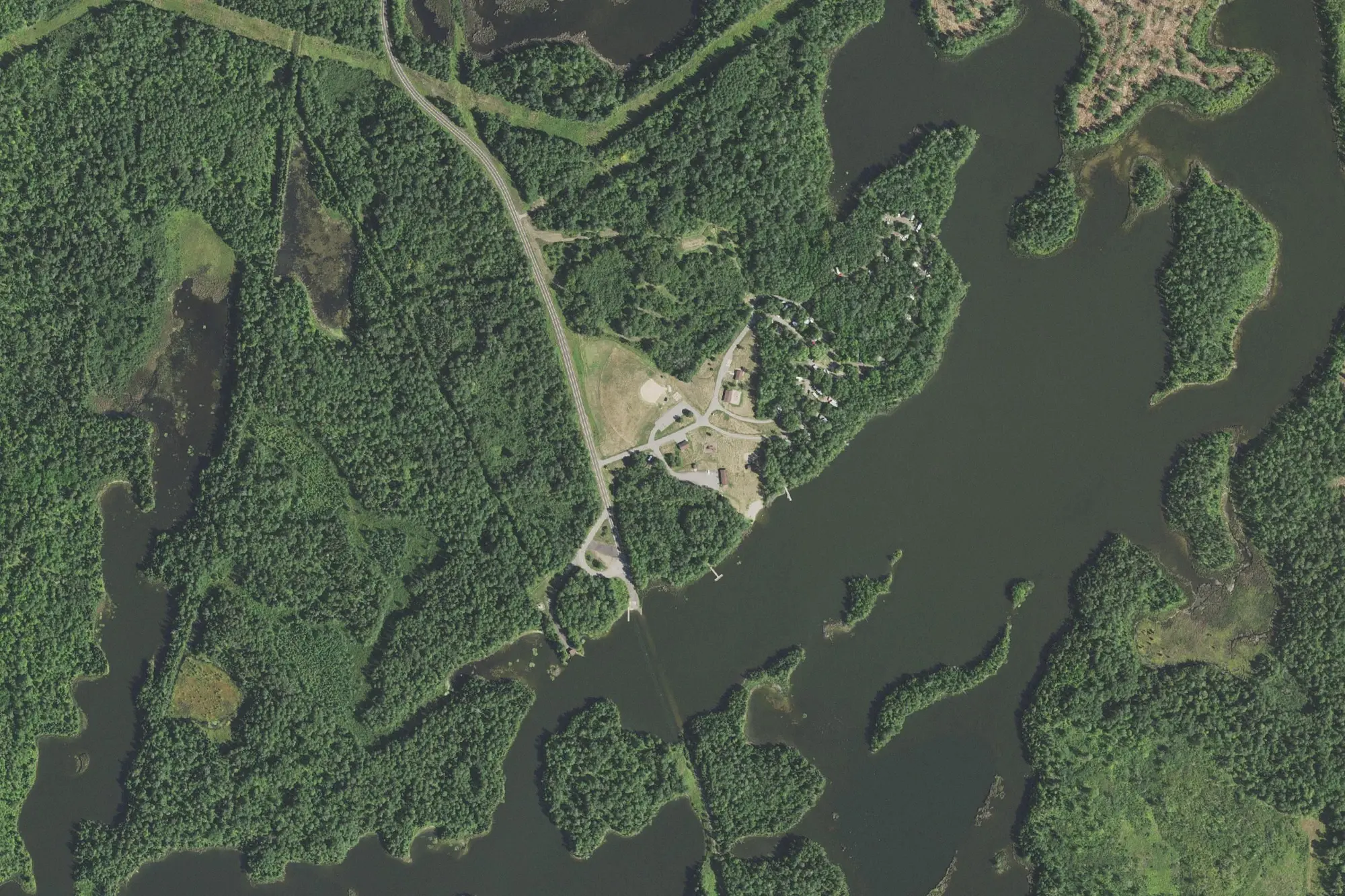 Aerial view of West Two Rivers Park