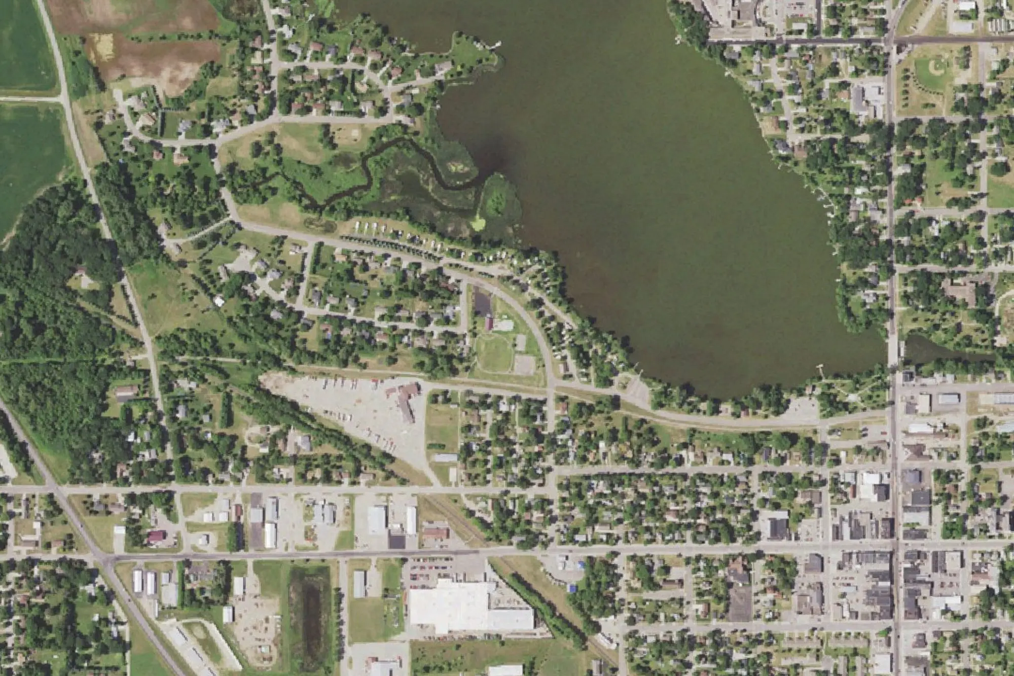 Aerial view of Sauk Centre Splash Park