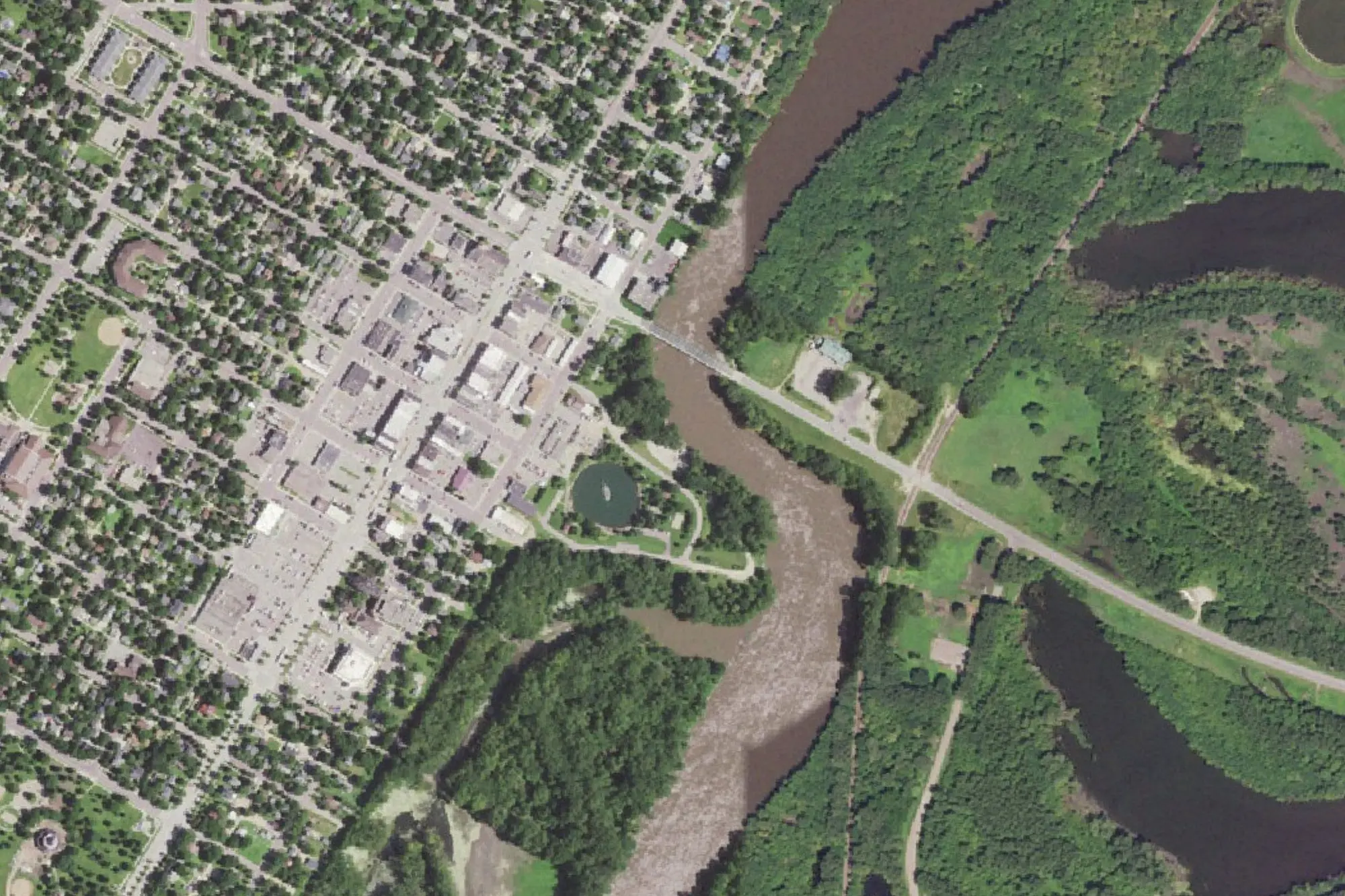 Aerial view of Levee Park