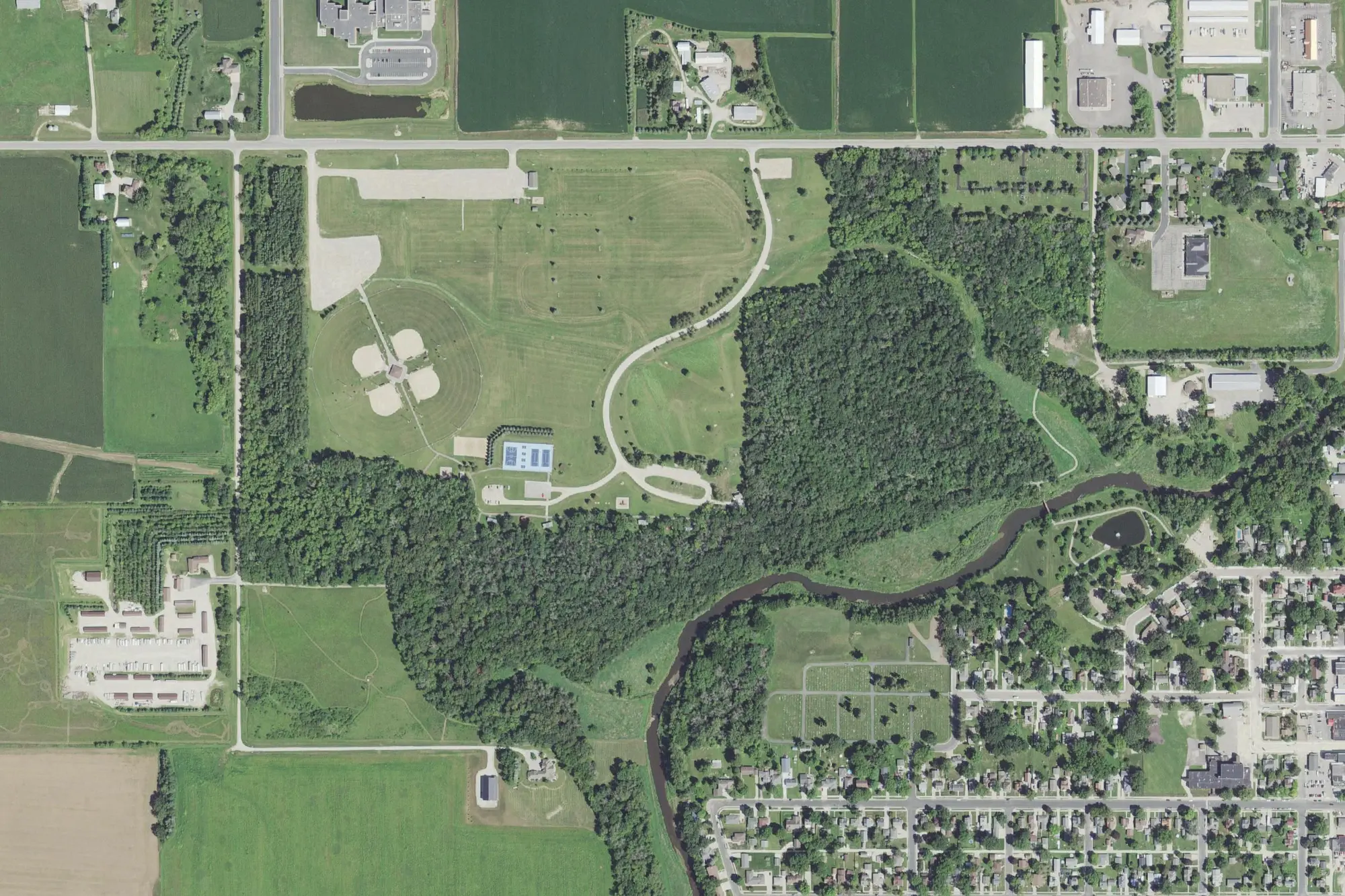 Aerial view of Bear Cave Park