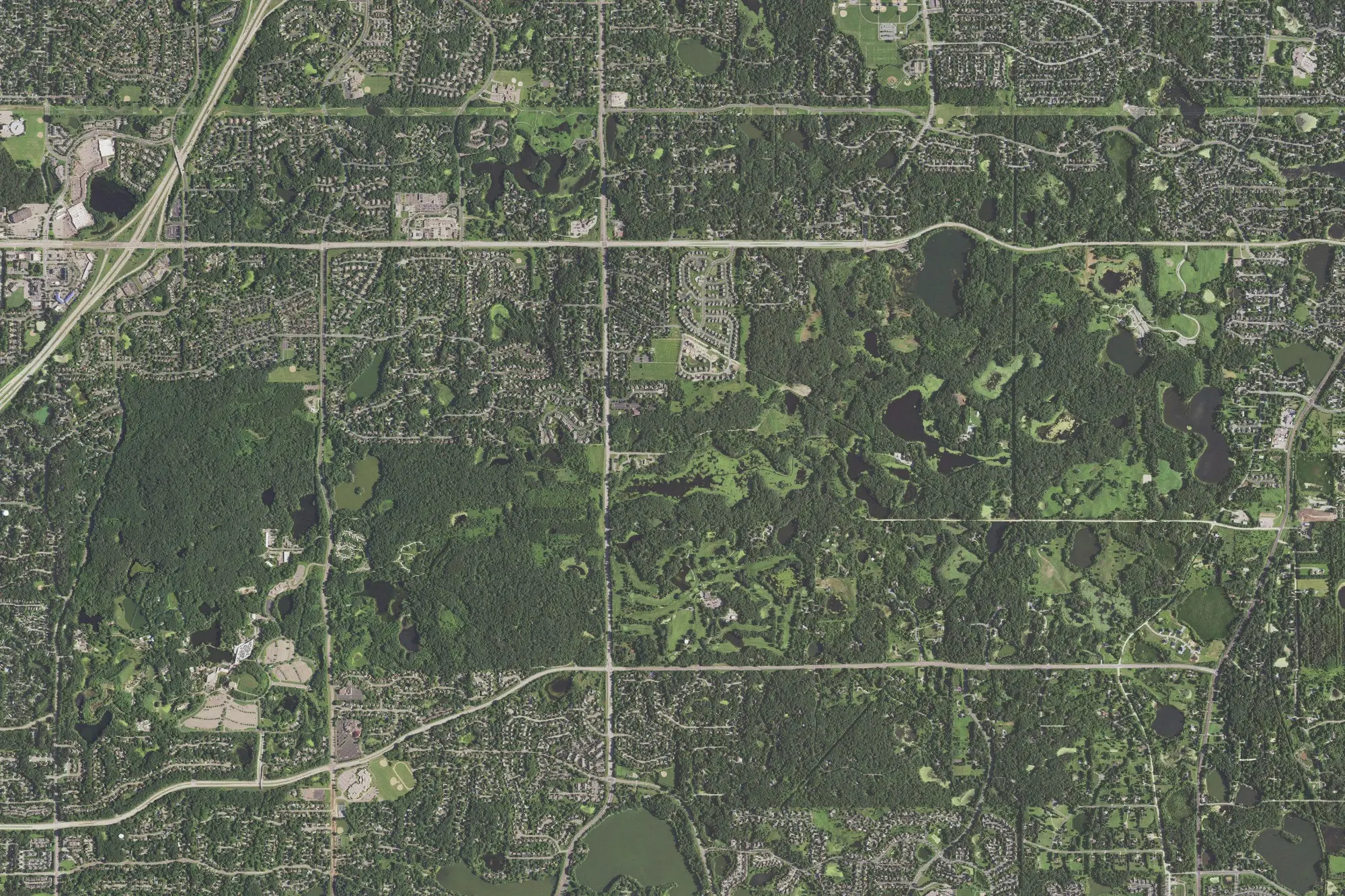 Aerial view of Lebanon Hills Regional Park