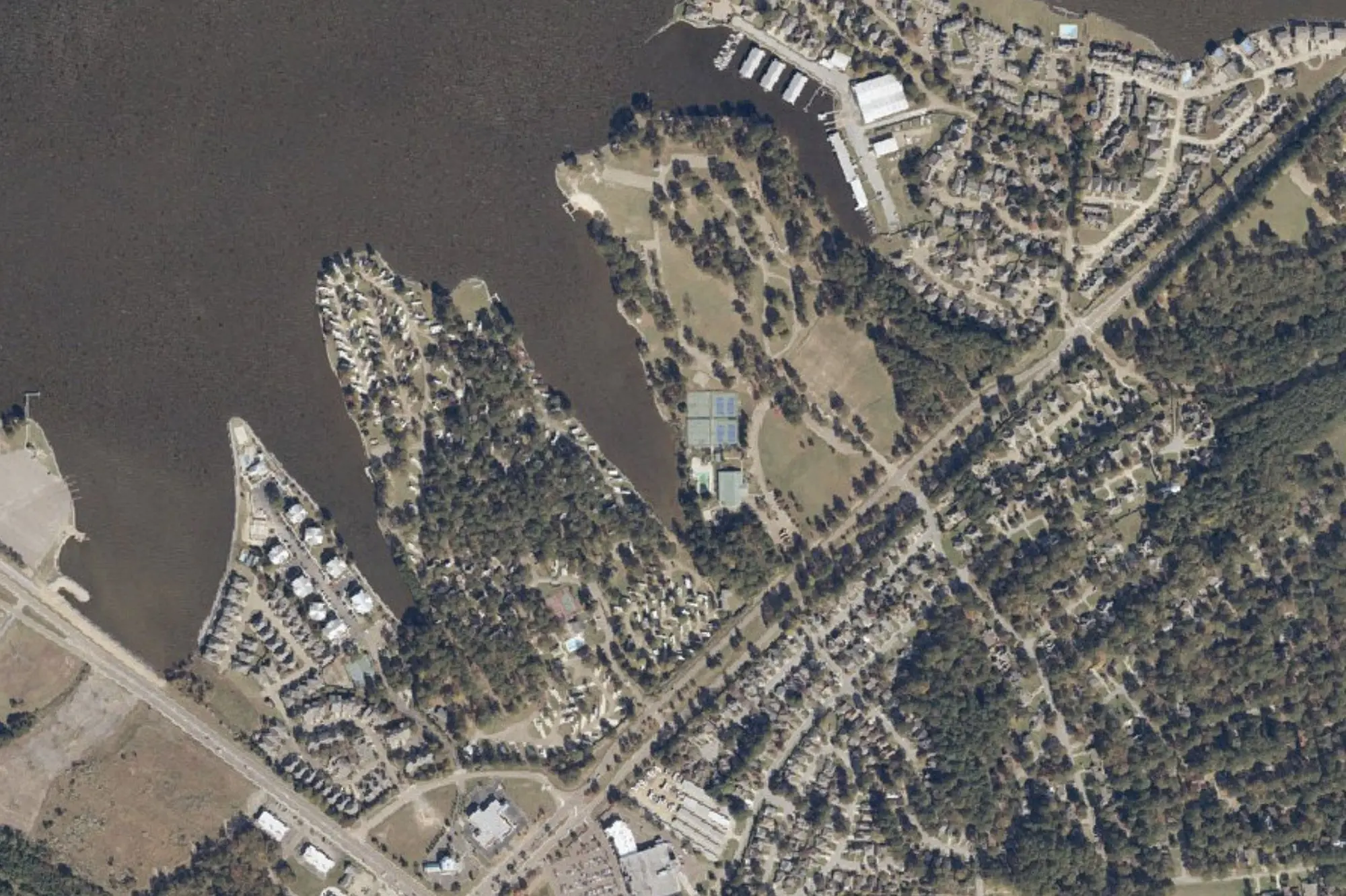 Aerial view of Lakeshore Recreation Area