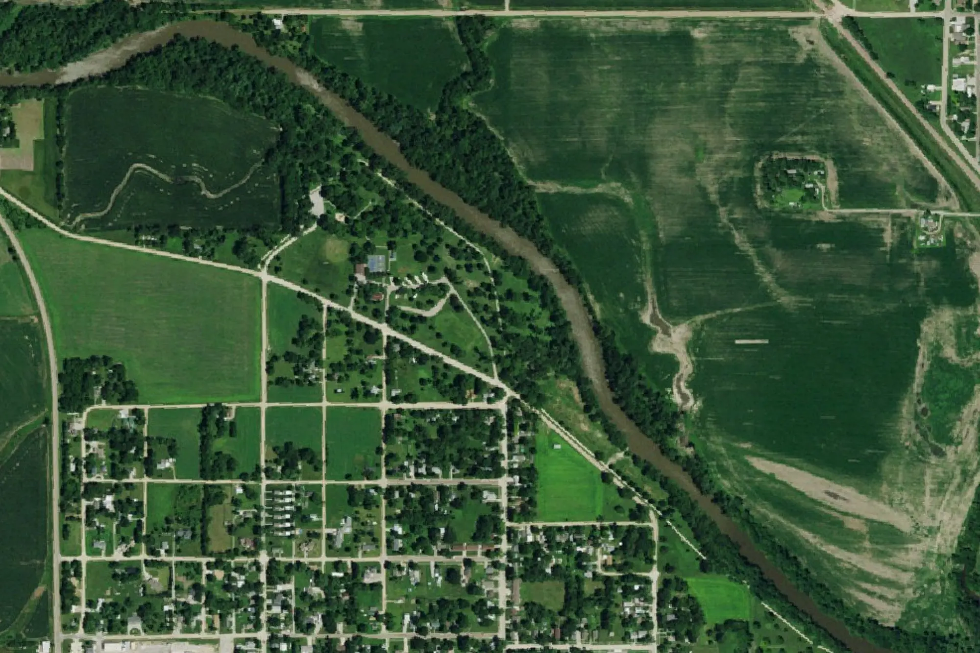 Aerial view of Riverside Park
