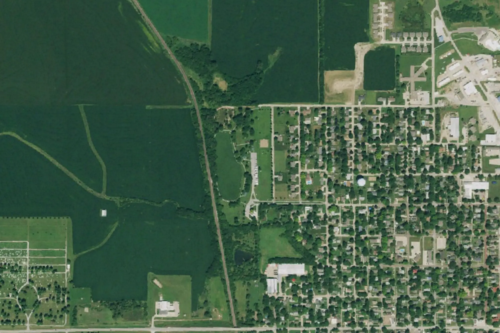 Aerial view of Stanton Lake Park