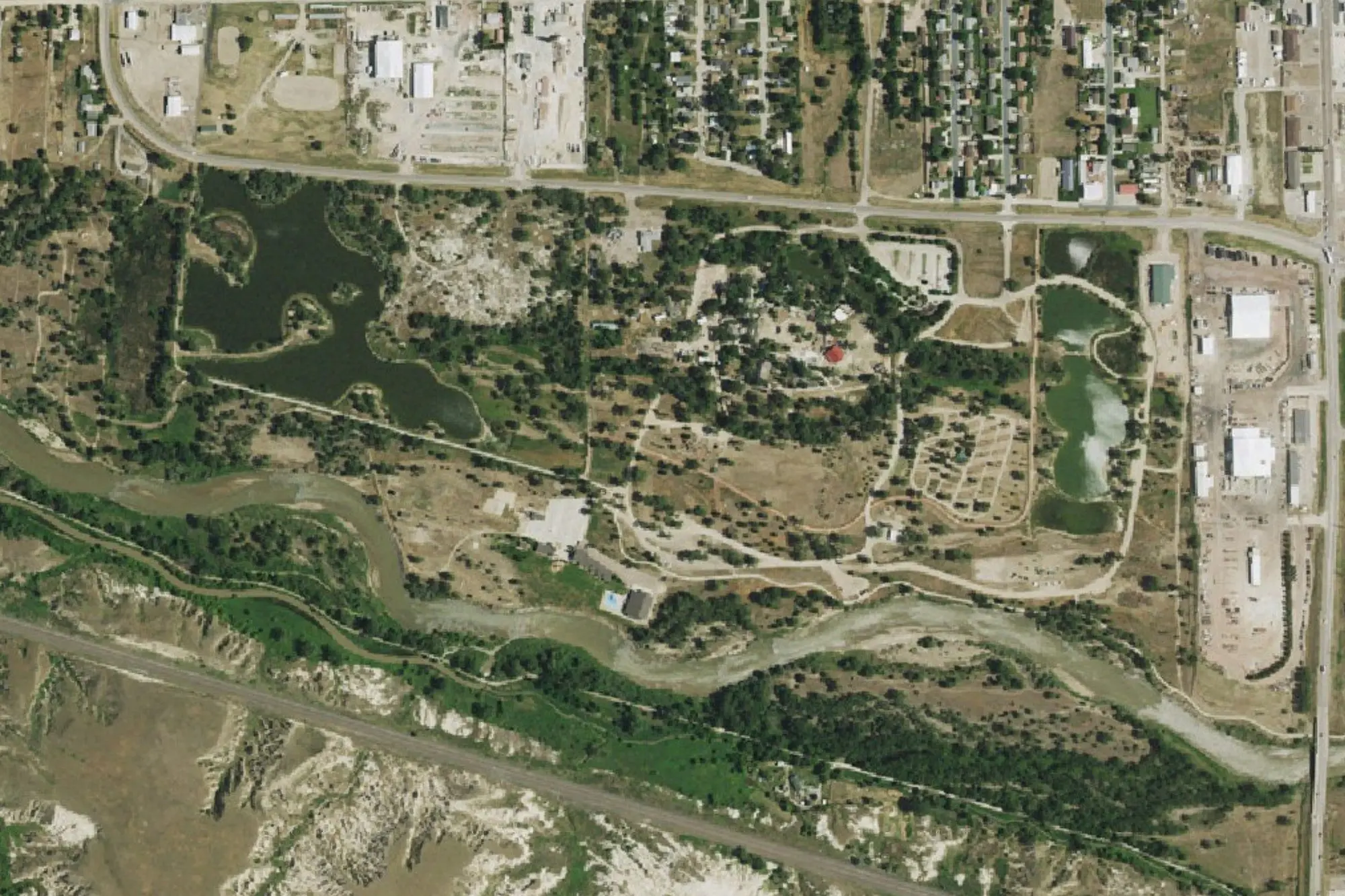 Aerial view of Riverside Park